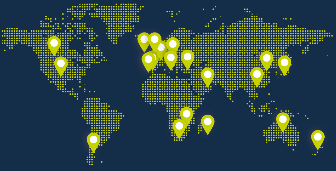 World map showing countries in which Rugbytots takes place World map showing countries in which Rugbytots takes place