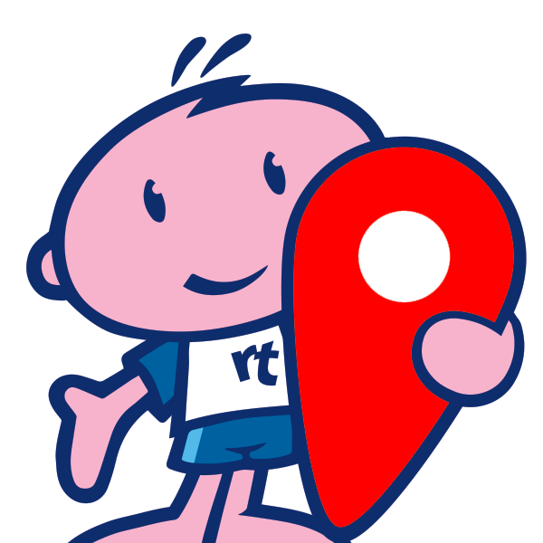 Arty with a map location pin.